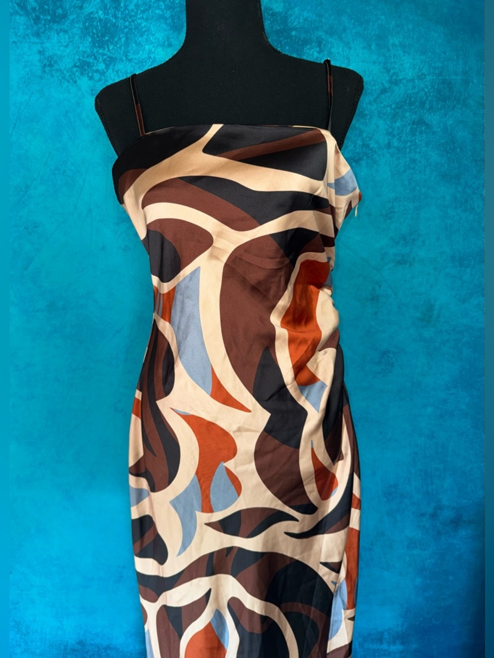 House of Harlow 1960 sleeveless scowl neck midi/maxi slip dress - Picture 3 of 10